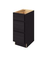 Hudson - 15" Vanity Three Drawer Base, 3 Drawers in Espresso 3-HES-VDB15