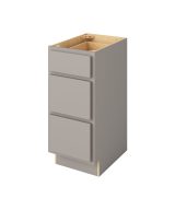 Hudson - 15" Vanity Three Drawer Base, 3 Drawers in Grey 3-HGR-VDB15