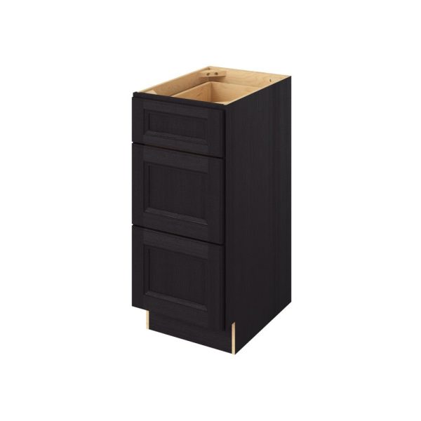 Monaco - 15" Vanity Three Drawer Base, 3 Drawers in Espresso 3-MES-VDB15