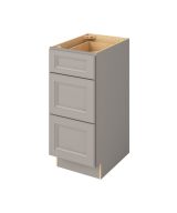 Monaco - 15" Vanity Three Drawer Base, 3 Drawers in Grey 3-MGR-VDB15