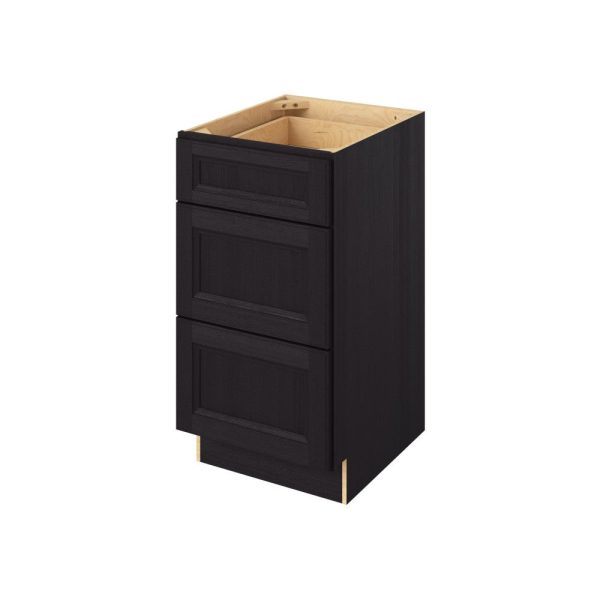 Monaco - 18" Vanity Three Drawer Base, 3 Drawers in Espresso 3-MES-VDB18