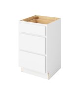 - 21" Vanity Three Drawer Base in White 3-HWH-VDB21