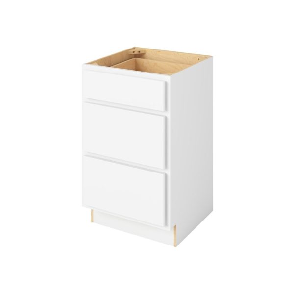 - 21" Vanity Three Drawer Base in White 3-HWH-VDB21