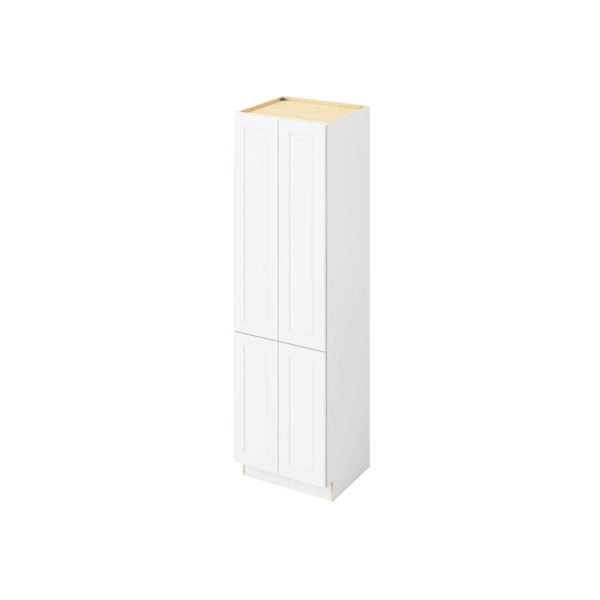 Cooper - 24" x 84" Vanity Linen Cabinet, 4 Door, 6 Shelves in White CWH-VL2484