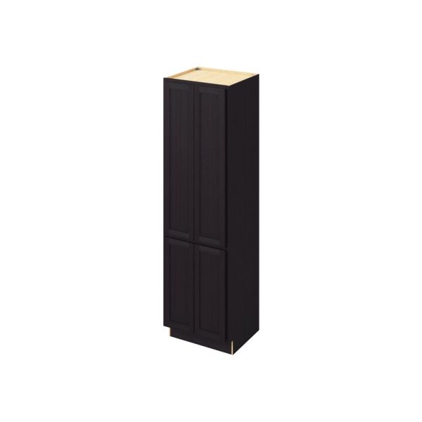 Hudson - 24" x 84" Vanity Linen Cabinet 4 Door, 6 Shelves in Espresso HES-VL2484