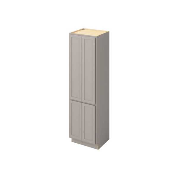 Hudson - 24" x 84" Vanity Linen Cabinet 4 Door, 6 Shelves in Grey HGR-VL2484