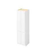 Hudson - 24" x 84" Vanity Linen Cabinet 4 Door, 6 Shelves in White HWH-VL2484