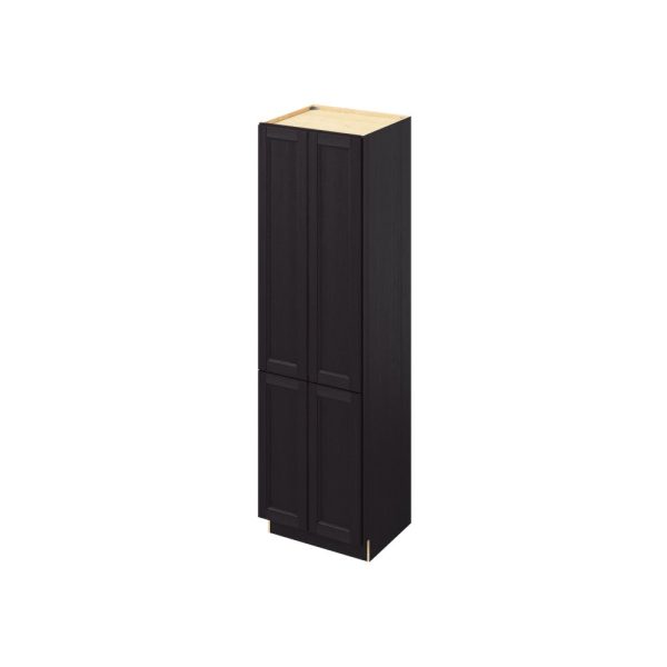 Monaco - 24" x 84" Vanity Linen Cabinet, 4 Door, 6 Shelves in Espresso MES-VL2484