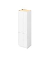 Monaco - 24" x 84" Vanity Linen Cabinet, 4 Door, 6 Shelves in White MWH-VL2484