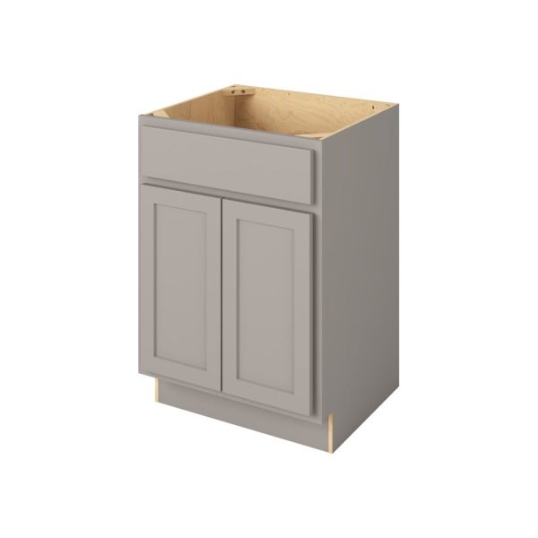 Hudson - 24" Vanity Sink Base, 2 Doors-1 False Front in Grey HGR-VSB24