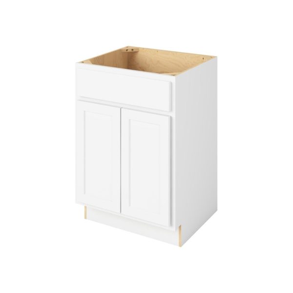 Hudson - 24" Vanity Sink Base, 2 Doors-1 False Front in White HWH-VSB24