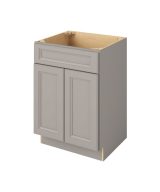 Monaco - 24" Vanity Sink Base, 2 Doors-1 False Front in Grey MGR-VSB24