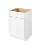 Monaco - 24" Vanity Sink Base, 2 Doors-1 False Front in White MWH-VSB24