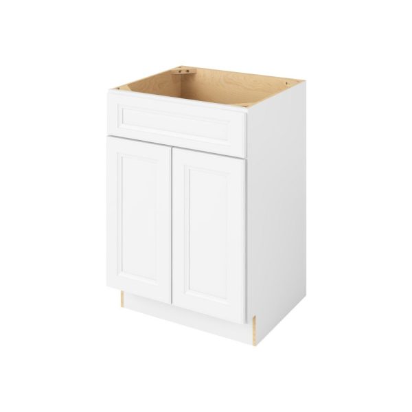 Monaco - 24" Vanity Sink Base, 2 Doors-1 False Front in White MWH-VSB24