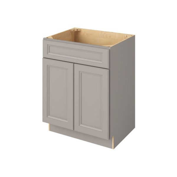 Monaco - 27" Vanity Sink Base, 2 Doors-1 False Front in Grey MGR-VSB27