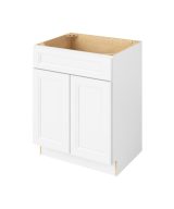 Monaco - 27" Vanity Sink Base, 2 Doors-1 False Front in White MWH-VSB27