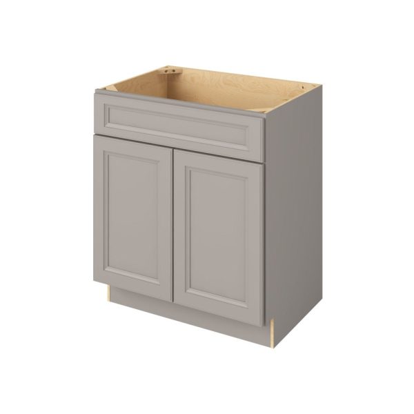 Monaco - 30" Vanity Sink Base, 2 Doors-1 False Front in Grey MGR-VSB30