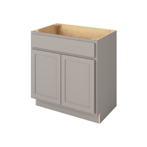 Hudson - 33" Vanity Sink Base, 2 Doors-1 False Front in Grey HGR-VSB33