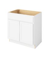 Hudson - 33" Vanity Sink Base, 2 Doors-1 False Front in White HWH-VSB33