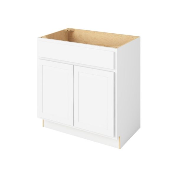 Hudson - 33" Vanity Sink Base, 2 Doors-1 False Front in White HWH-VSB33