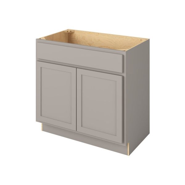 Hudson - 36" Vanity Sink Base, 2 Doors-1 False Front in Grey HGR-VSB36