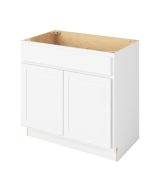 Hudson - 36" Vanity Sink Base, 2 Doors-1 False Front in White HWH-VSB36