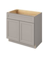 Monaco - 36" Vanity Sink Base, 2 Doors-1 False Front in Grey MGR-VSB36