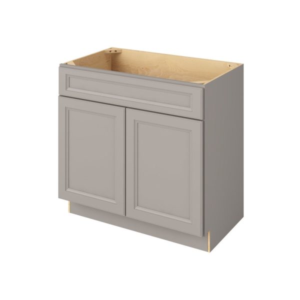 Monaco - 36" Vanity Sink Base, 2 Doors-1 False Front in Grey MGR-VSB36