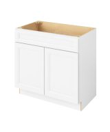 Monaco - 36" Vanity Sink Base, 2 Doors-1 False Front in White MWH-VSB36