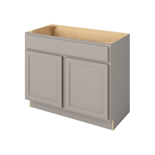 Hudson - 42" Vanity Sink Base, 2 Doors-1 False Front in Grey HGR-VSB42