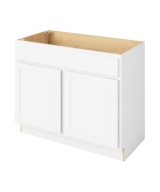 Hudson - 42" Vanity Sink Base, 2 Doors-1 False Front in White HWH-VSB42