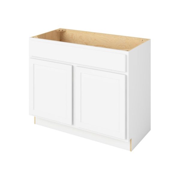 Hudson - 42" Vanity Sink Base, 2 Doors-1 False Front in White HWH-VSB42