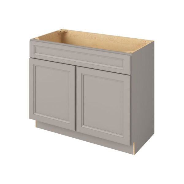 Monaco - 42" Vanity Sink Base, 2 Doors-1 False Front in Grey MGR-VSB42