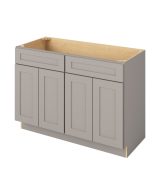 Cooper - 48" Vanity Sink Base, 4 Doors-2 False Fronts in Grey CGR-VSB48