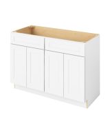 Cooper - 48" Vanity Sink Base, 4 Doors-2 False Fronts in White CWH-VSB48