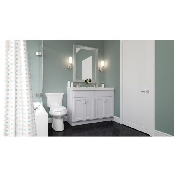 Hudson - 48" Vanity Sink Base, 4 Doors-2 False Fronts in White HWH-VSB48