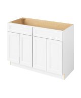 Monaco - 48" Vanity Sink Base, 4 Doors-2 False Fronts in White MWH-VSB48