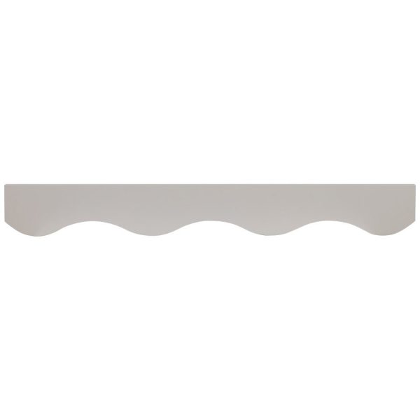 Cooper, Hudson, Monaco - 48" W x 6" H x 3/4" D Valance Scalloped - in Grey PGRY-VSC48