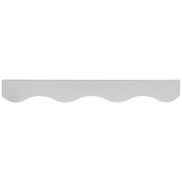 Cooper, Hudson, Monaco - 48" W x 6" H x 3/4" D Valance Scalloped - in White PWH-VSC48