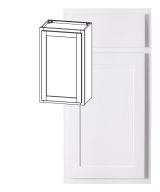 Hudson - 9" x 30" Wall Cabinet, 1 Door, 2 Shelves in White HWH-W0930