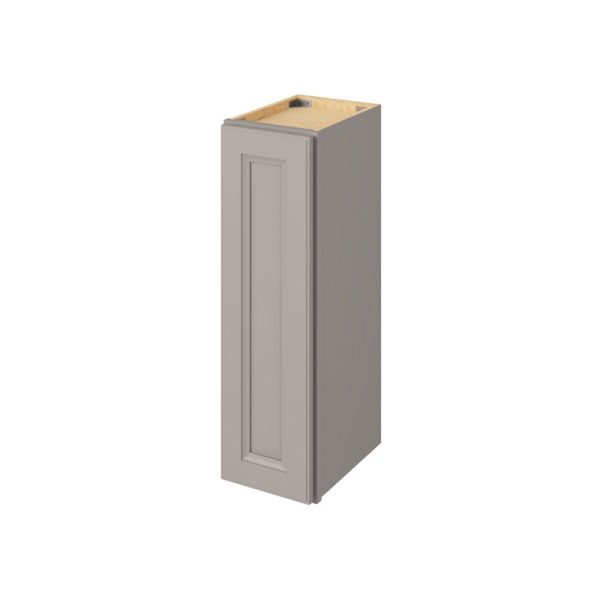 Monaco - 9" x 30" Wall Cabinet, 1 Door, 2 Shelves in Grey MGR-W0930