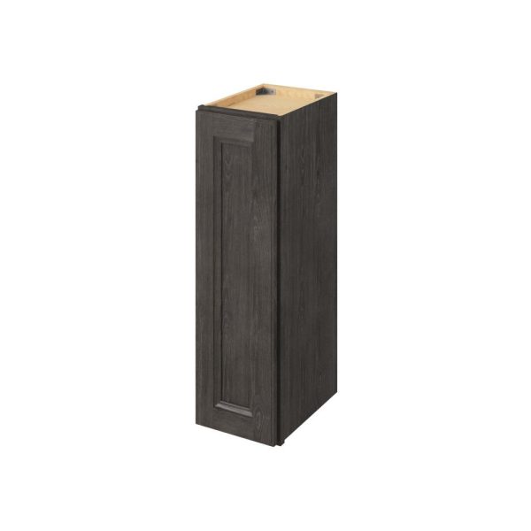 Monaco - 9" x 30" Wall Cabinet, 1 Door, 2 Shelves in Slate MSL-W0930