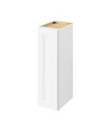 Monaco - 9" x 30" Wall Cabinet, 1 Door, 2 Shelves in White MWH-W0930