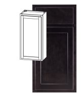 Hudson - 9" x 36" Wall Cabinet, 1 Door, 2 Shelves in Espresso HES-W0936