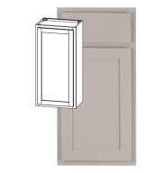 Hudson - 9" x 36" Wall Cabinet, 1 Door, 2 Shelves in Grey HGR-W0936