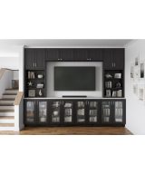 Monaco - 9" x 36" Wall Cabinet, 1 Door, 2 Shelves in Espresso MES-W0936