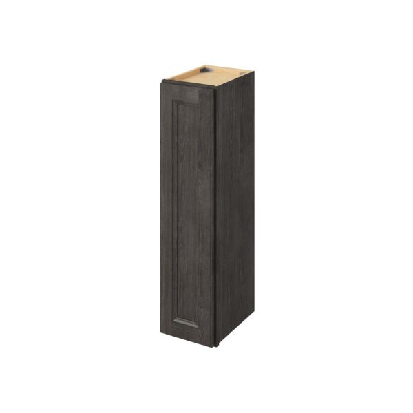 Monaco - 9" x 36" Wall Cabinet, 1 Door, 2 Shelves in Slate MSL-W0936