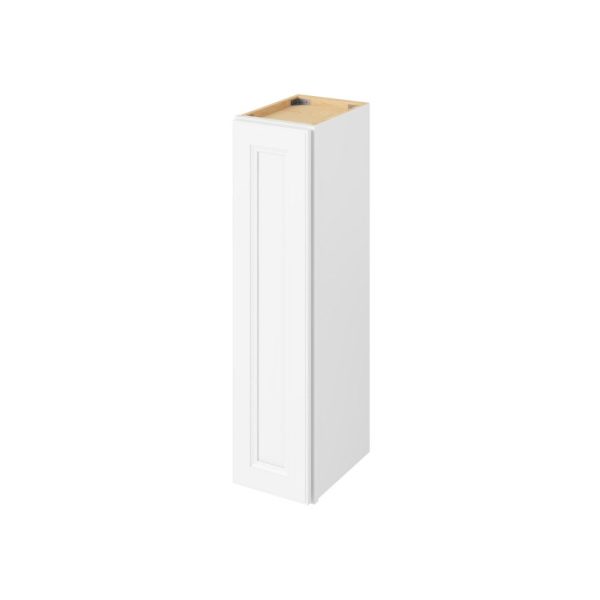 Monaco - 9" x 36" Wall Cabinet, 1 Door, 2 Shelves in White MWH-W0936