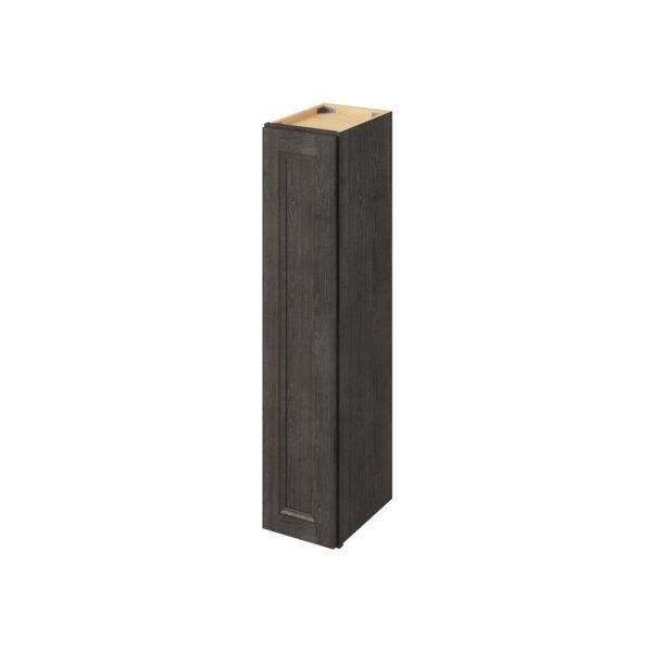 Monaco - 9" x 42" Wall Cabinet, 1 Door, 3 Shelves in Slate MSL-W0942