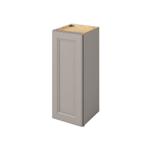 Monaco - 12" x 30" Wall Cabinet, 1 Door, 2 Shelves in Grey MGR-W1230